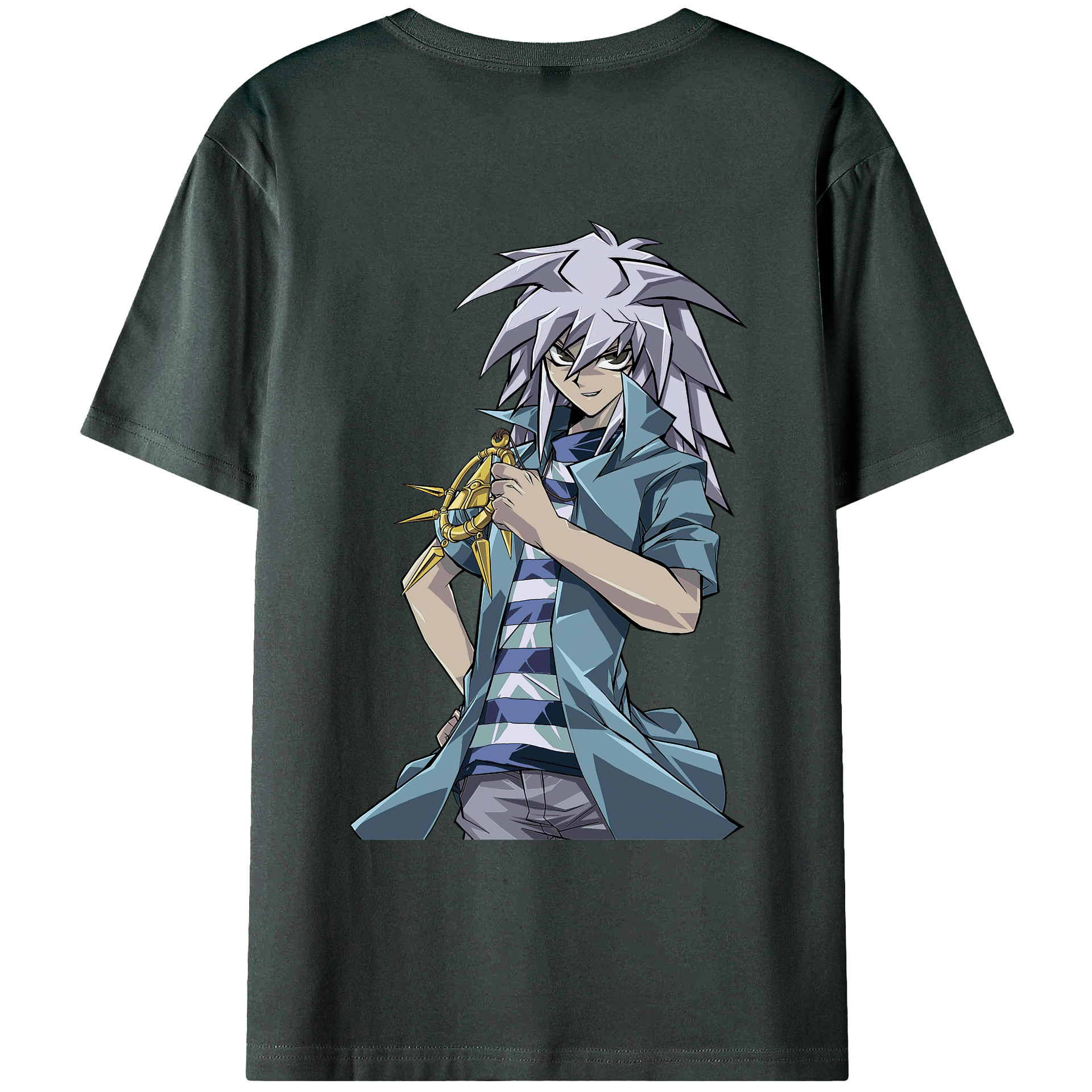 （画像用） 遊☆戯☆王 Yu-Gi-Oh! 綿100％ メンズ半袖Tシャツ（バックプリント） 通気性